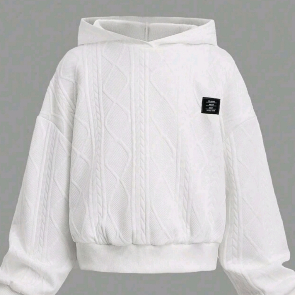 White Cable Knit Sweater